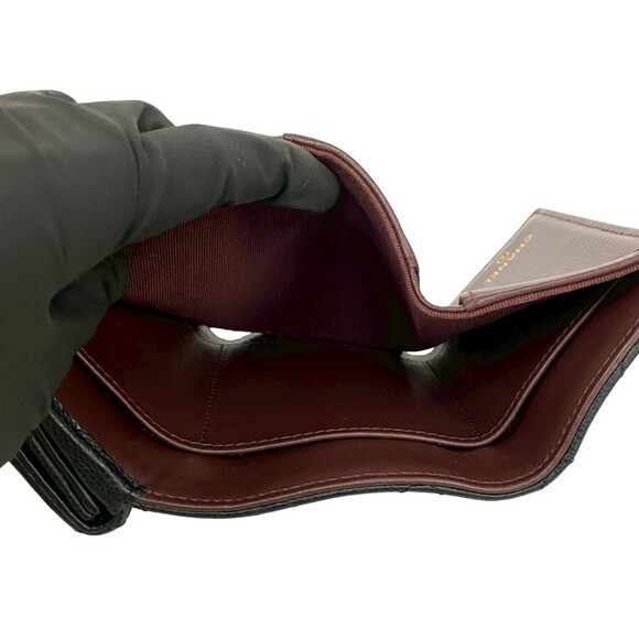 CHANEL Black Caviar Leather Logo Wallet - Picture 8 of 10